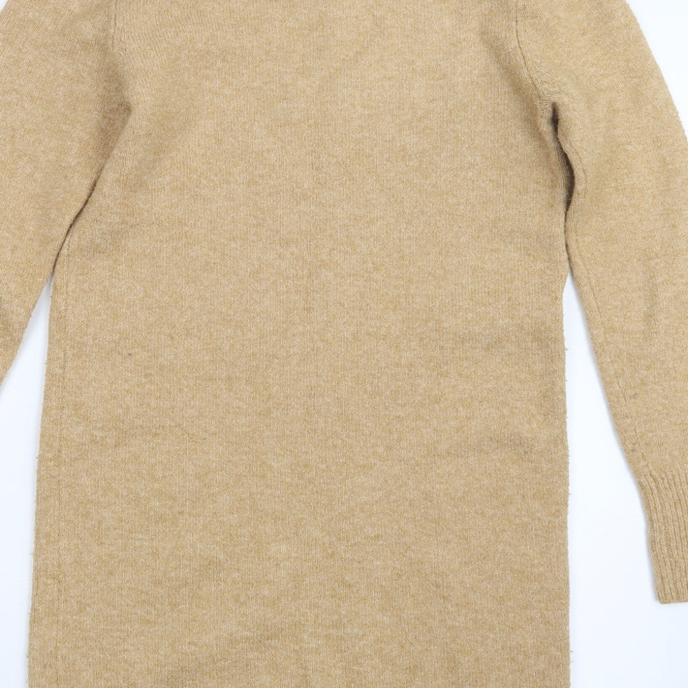 Primark Womens Beige Knit Pullover Jumper Size 6 - Long