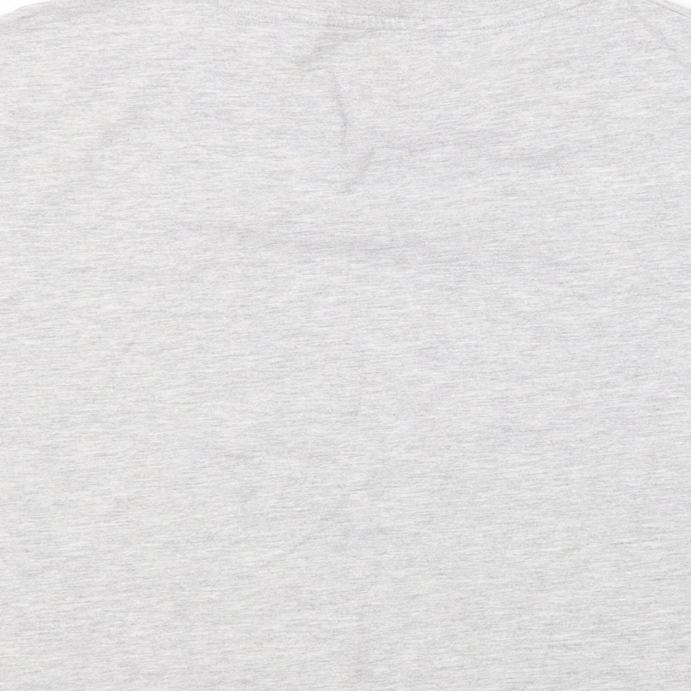 Brand and care label for Next girls’ grey basic t-shirt, size 16, years