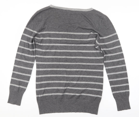 Womens UK Size 14 Preworn Grey Pullover Jumper
