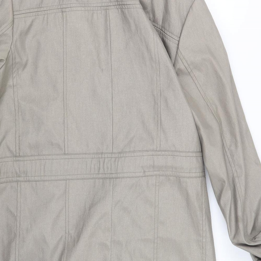 Brand and care label for Classics women’s beige jacket coat, size UK 12