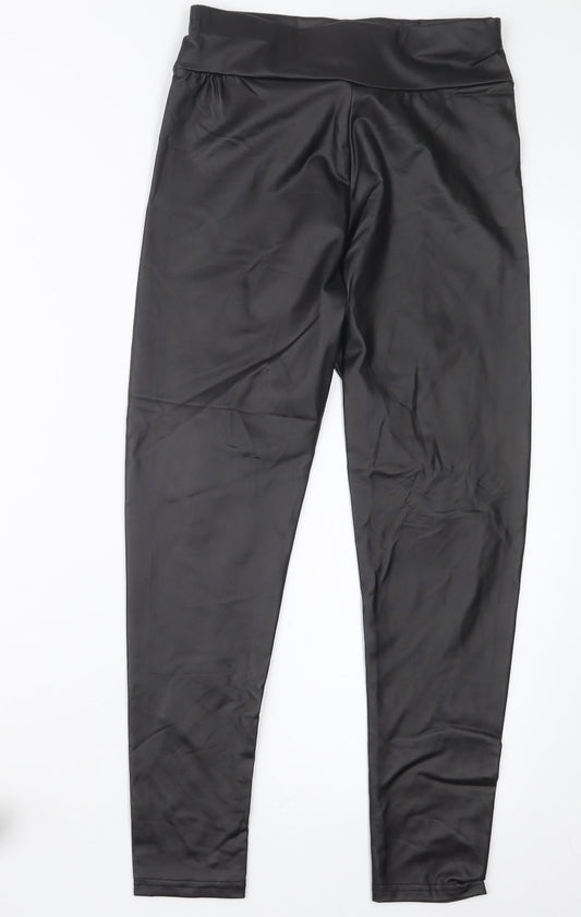 Womens UK Size S SheIn Regular Fit Black Trousers