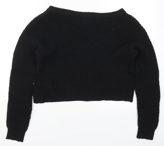 Womens UK Size 6 Missguided Black Pullover Jumper