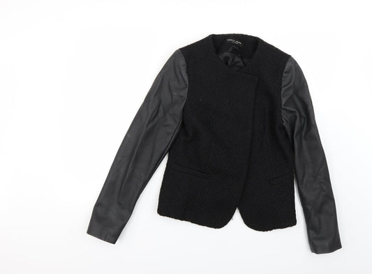 Womens UK Size 12 Dorothy Perkins Black Overcoat