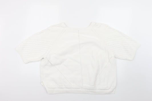 TU Womens White Pullover Jumper Size 16