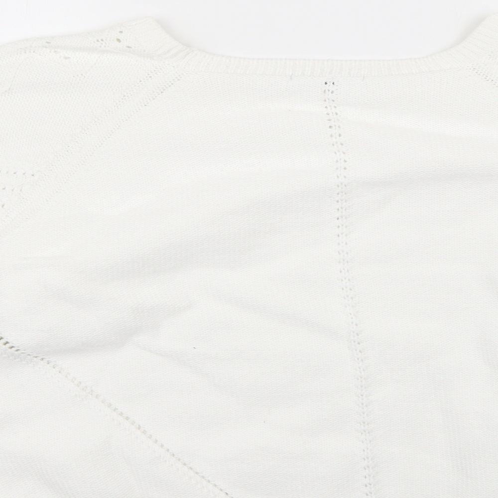 TU Womens White Pullover Jumper Size 16