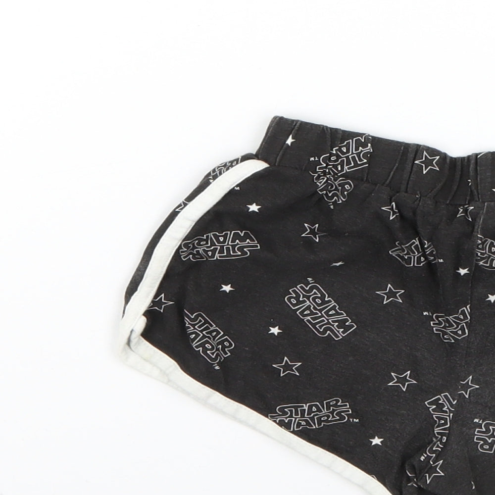 George Girls Black Geometric Cut-Off Shorts Size 4-5 Years