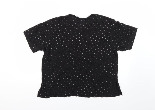 Womens UK Size M H&M Black Basic T-Shirt