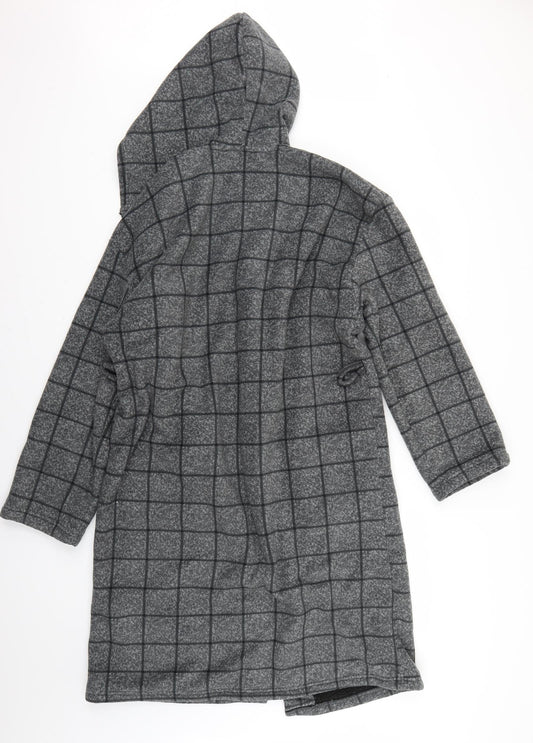 George Mens Grey Check Robe Size S