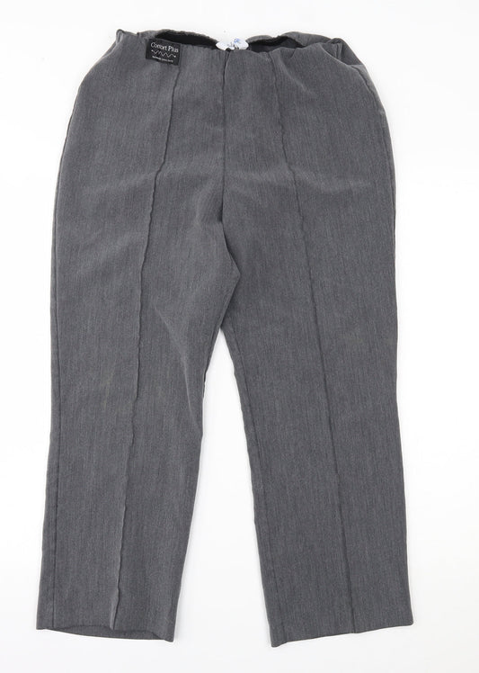 Womens UK Size 12 Classic Regular Fit Grey Trousers