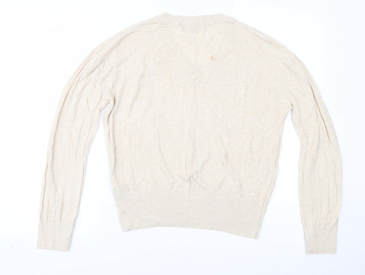 Womens UK Size M Marks and Spencer Beige Basic Blouse