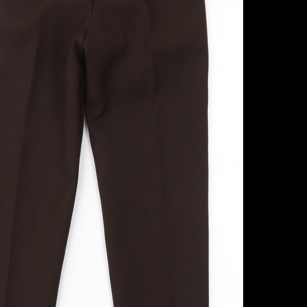 Womens UK Size 10 Preworn Regular Fit Brown Trousers