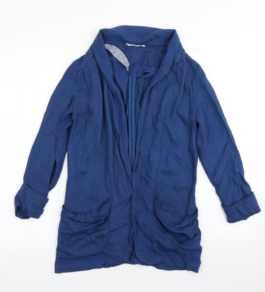 Additional front view of New Look women’s blue jacket blazer, size UK 8