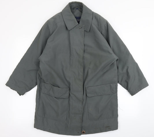 Womens UK Size S Telemac Green Overcoat