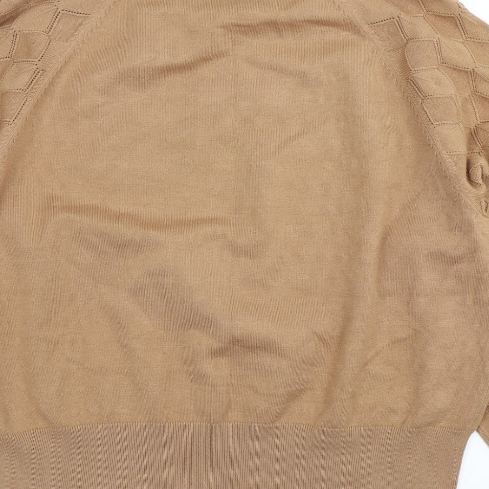 Womens UK Size XL Peacocks Brown Pullover Jumper