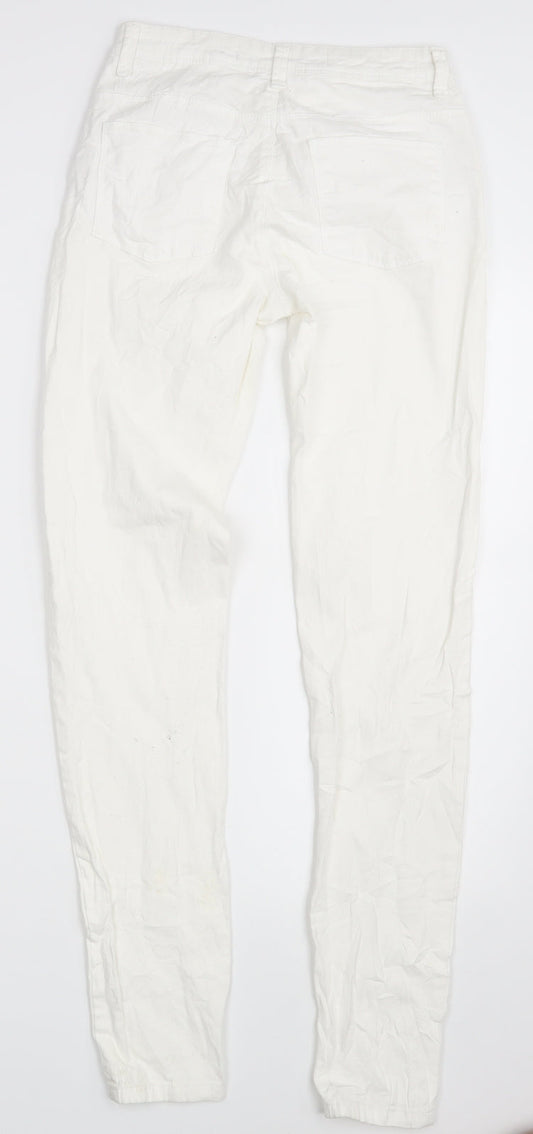 Denim Co. Womens White Denim Skinny Jeans Size 6 L30.5 in