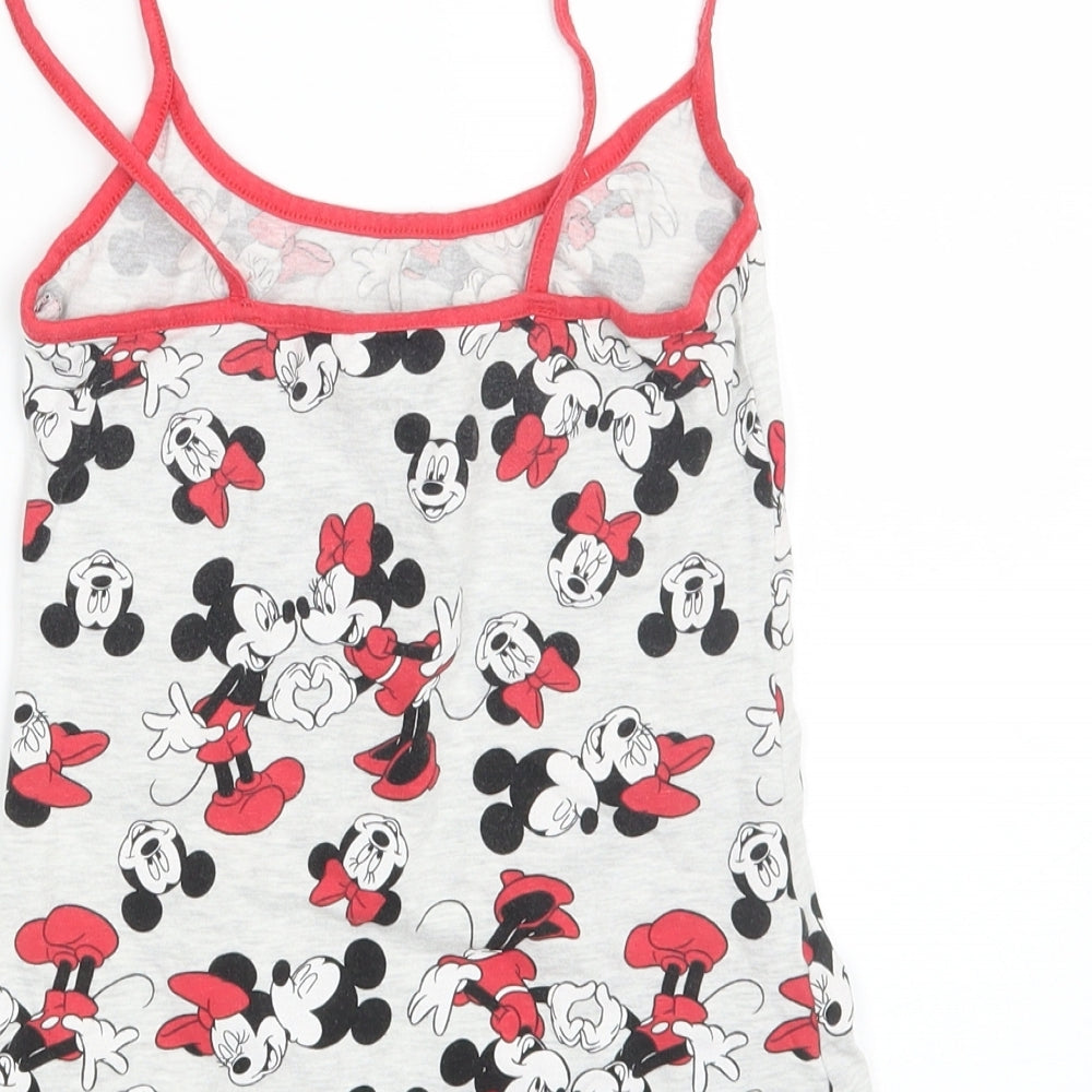 Primark Womens Grey Animal Print Camisole Tank Size 6 - Minnie Mouse