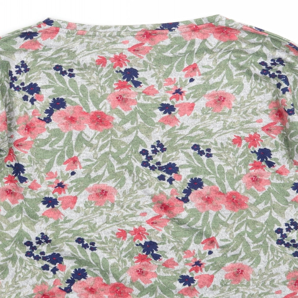 Nutmeg Womens Multicoloured Floral Knit Pullover Jumper Size 8