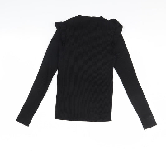 Womens UK Size 12 New Look Black Pullover Jumper