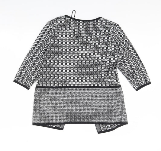 F&F Womens Black Herringbone  Jacket  Size 12