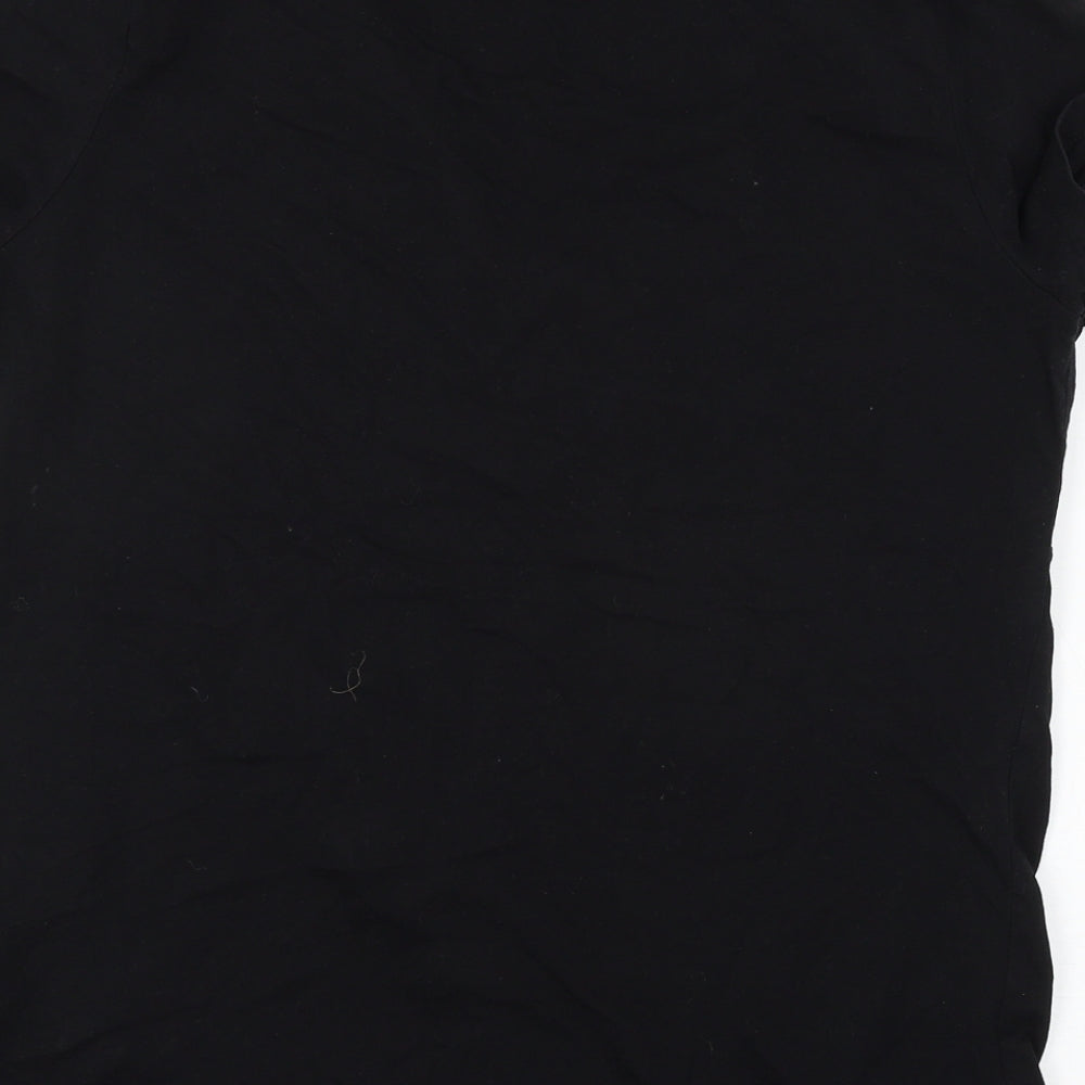 Avenue Womens Black Jersey Basic T-Shirt Size 12