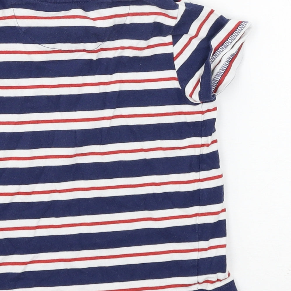 Marks and Spencer Boys Blue Striped Jersey Basic T-Shirt Size 12-18 Months