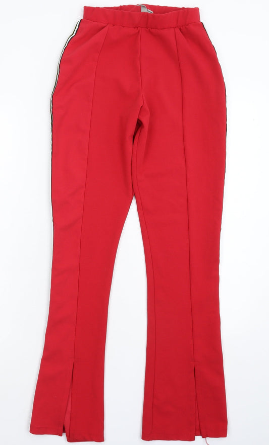 Womens UK Size 8 ASOS Slim Fit Red Trousers