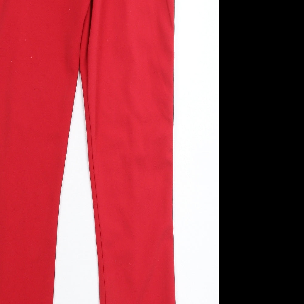 Womens UK Size 8 ASOS Slim Fit Red Trousers