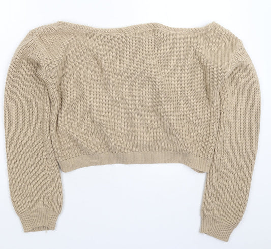 Womens UK Size S Missguided Grey Pullover Jumper