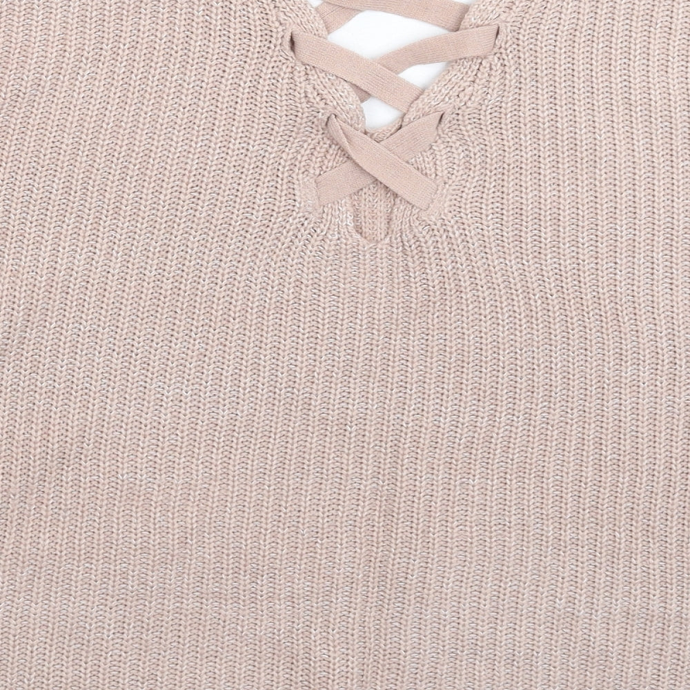 Womens UK Size S Peacocks Pink Pullover Jumper