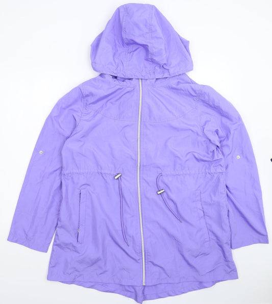 Atmosphere Womens Purple Parka Coat Size M