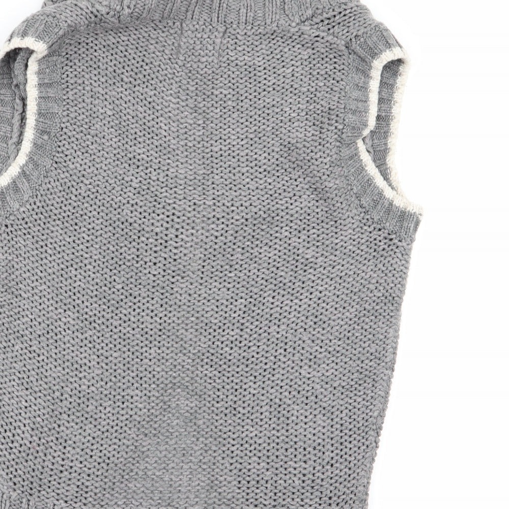 Womens UK Size 8 New Look Grey Cardigan Jumper