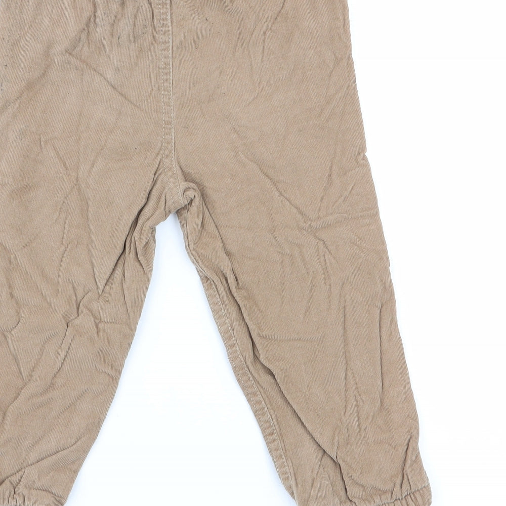 F&F Boys Beige Cargo Trousers Size 12-18 Months - chino