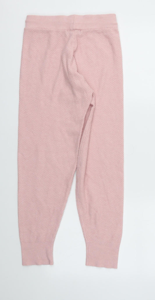 Womens UK Size XS M&S Regular Fit Capri Pink Trousers