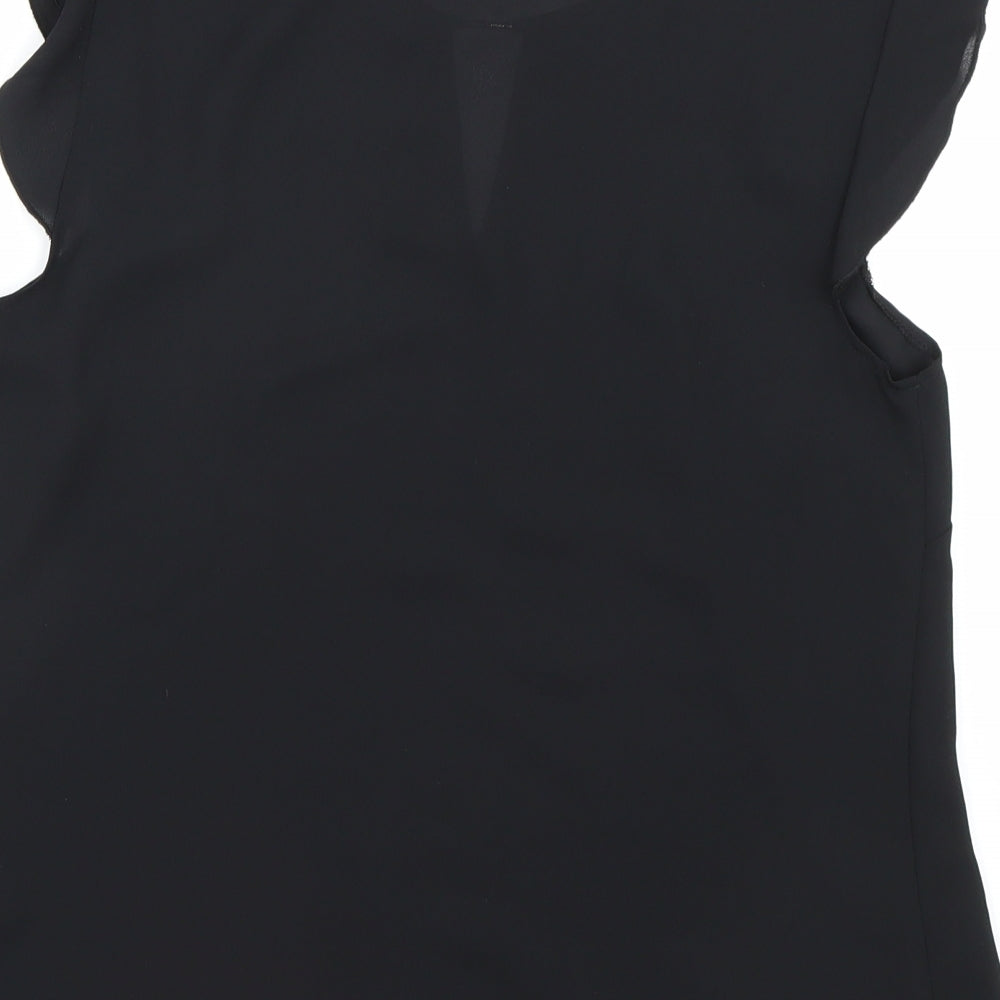 Womens UK Size 8 Atmosphere Black Basic Blouse