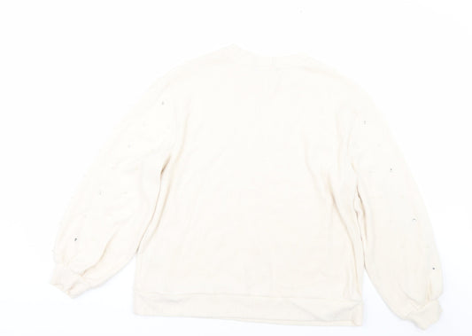 F&F Womens Beige Pullover Jumper Size 16