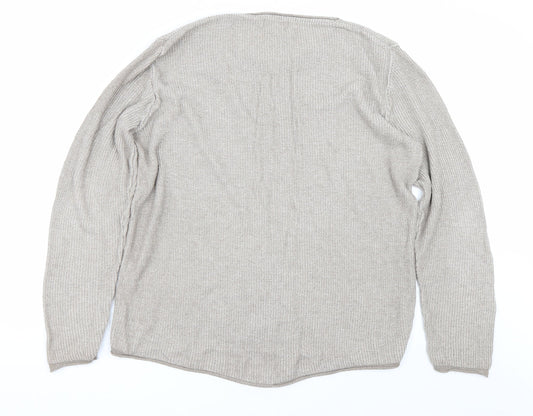Womens UK Size M River Island Beige Pullover Jumper