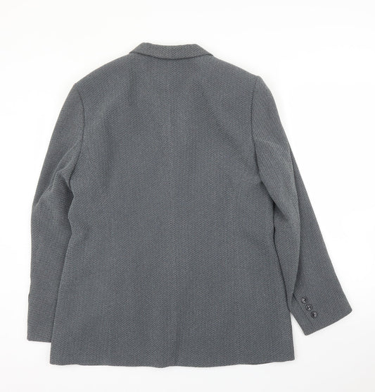 Back view of Gerry Weber women’s grey jacket blazer, size UK 14