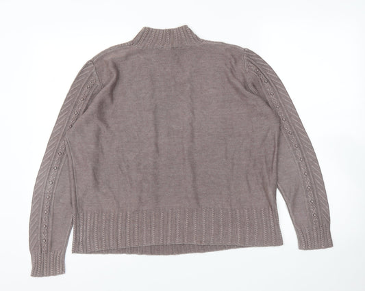 Womens UK Size M Preworn Purple Pullover Jumper