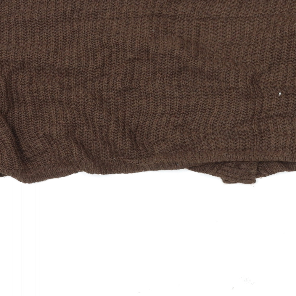 Womens UK Size M PRETTYLITTLETHING Brown Cardigan Jumper