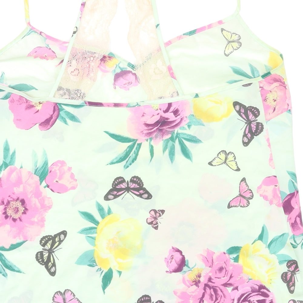 George Womens Multicoloured Floral Basic Tank Size 14