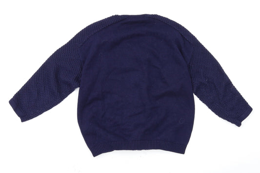 Womens UK Size 10 Marks and Spencer Blue Full Zip Jumper