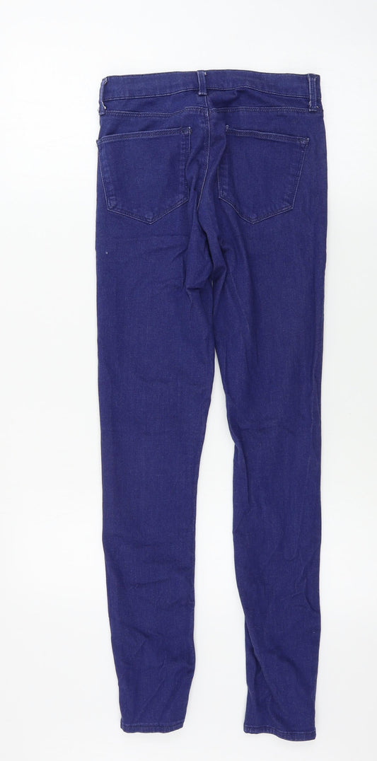 Topshop Womens Blue Skinny Jeans Size 26 in L32 in