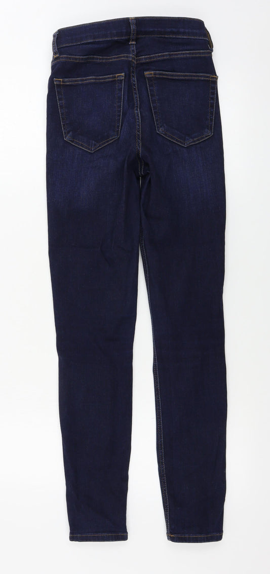Topshop Womens Blue Skinny Jeans Size 26 in L32 in