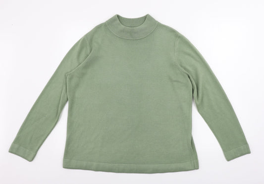 Womens UK Size L bm collection Green Pullover Jumper