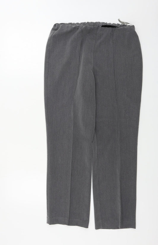 Womens UK Size 10 Bonmarché Regular Fit Grey Trousers
