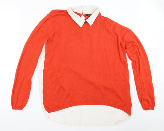 Womens UK Size 14 Atmosphere Orange Pullover Jumper