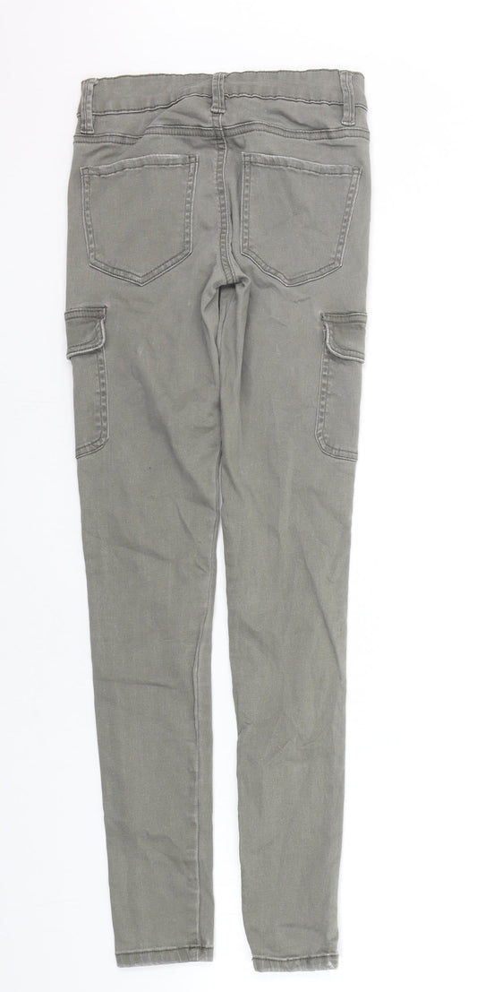 Denim & Co. Womens Green Chino Trousers Size 6 L27 in