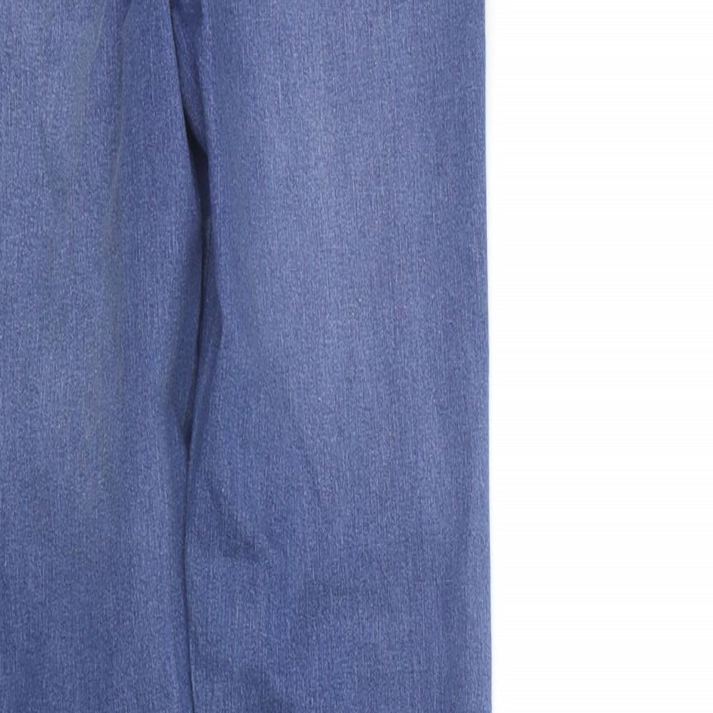Womens UK Size 8 Papaya Regular Fit Straight Blue Jeans