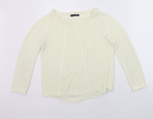 Womens UK Size 10 Atmosphere White Pullover Jumper