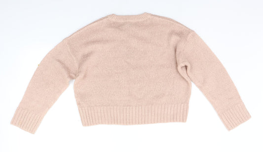 Womens UK Size S New Look Beige Pullover Jumper